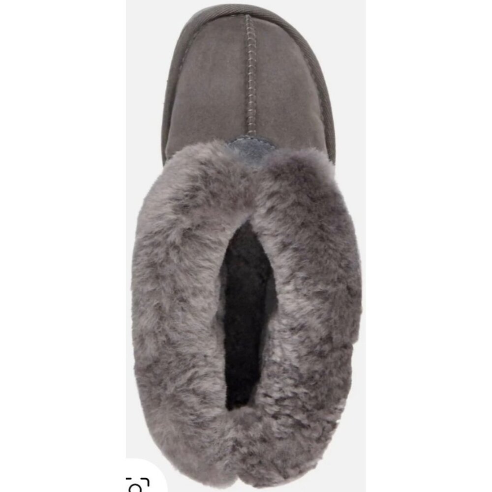 EMU Australia Sheepskin Fold-Cuff Ankle Boot Slippers Grey Suede Shearling 7 New - Picture 4 of 16